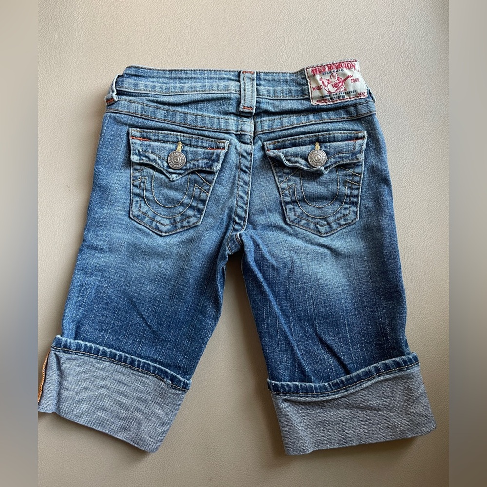 True Religion Sophie Bermuda jean shorts girls size 7 kids